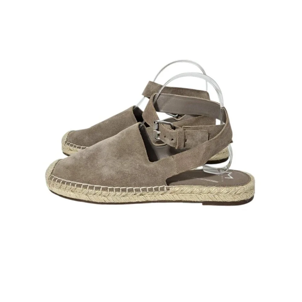 Mark Fisher Women's Flat Espadrille Suede Leather Vacation Travel Summer Sz 8